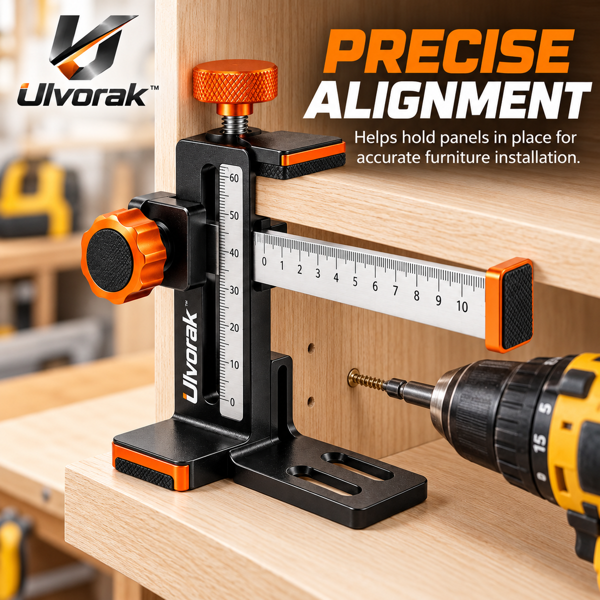 Ulvorak™ FurnitureMate Installation Guide – Multi-Function Assembly Helper Tool for Cabinets, Shelves, Furniture & DIY Projects