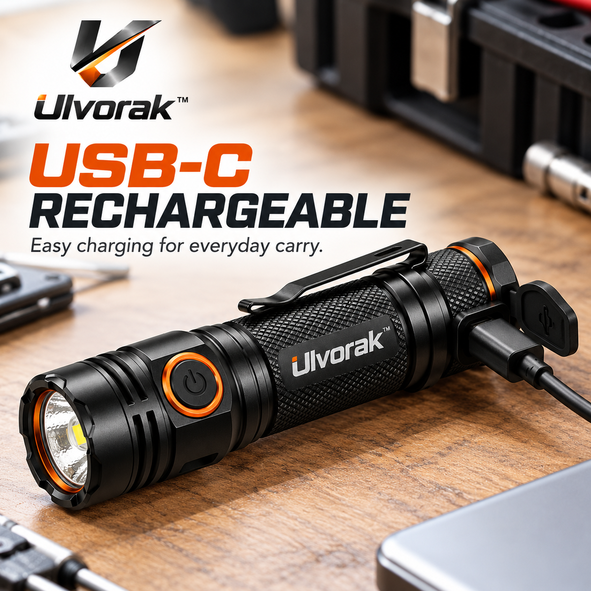 Ulvorak™ PocketBeam Mini Flashlight – Compact Rechargeable LED Light for Home, Outdoor, Emergency & Everyday Carry