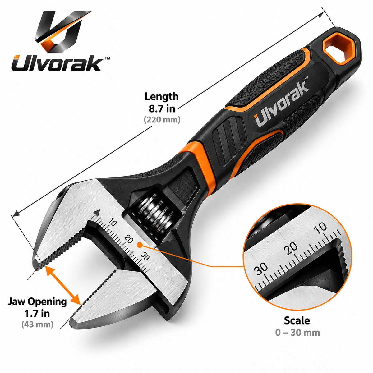 Ulvorak™ FlexReach Magnetic Pickup Tool – Extendable Magnetic Retriever for Lost Screws, Bolts, Nuts & Small Metal Parts