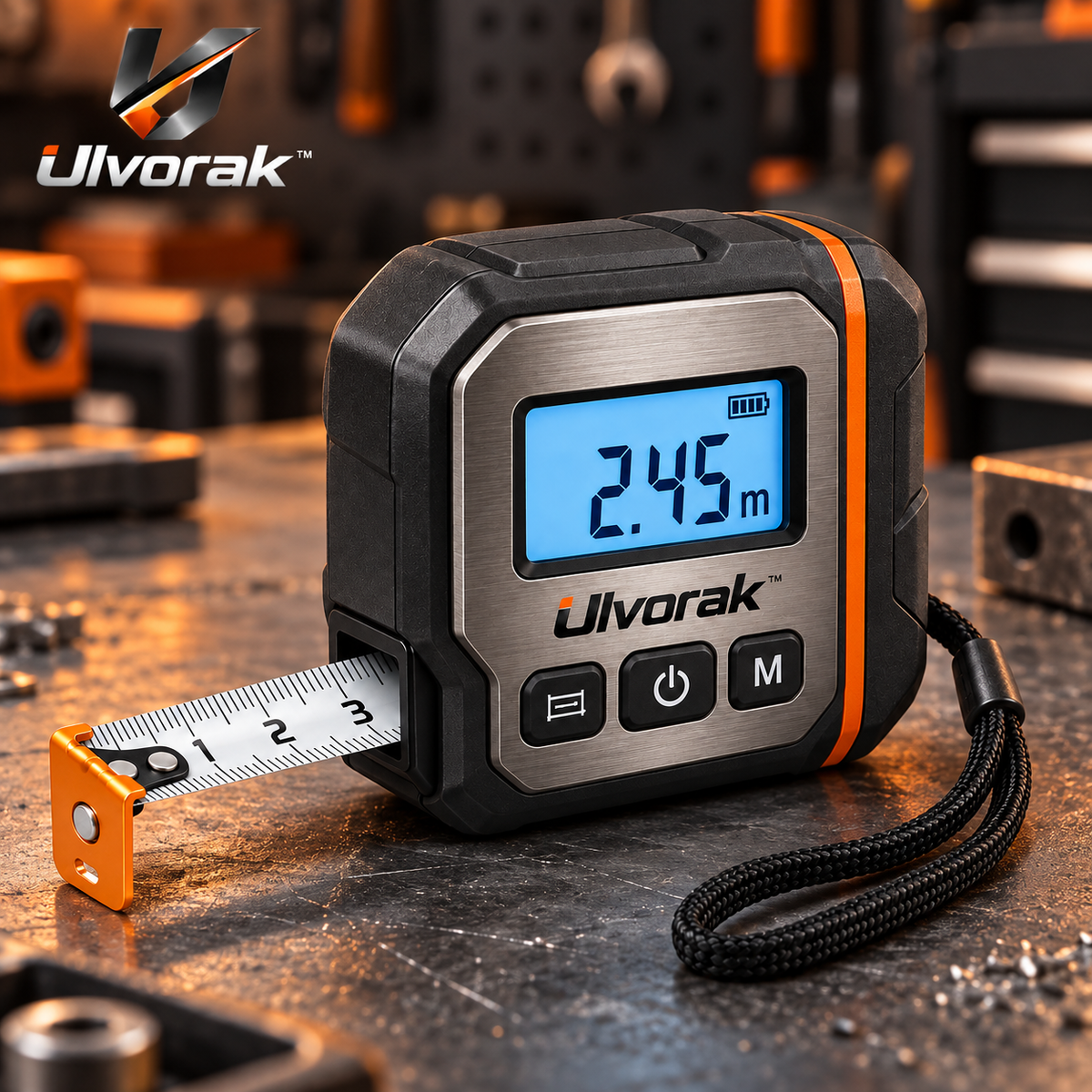 Ulvorak™ SmartMeasure Digital Tape – Electronic Measuring Tool with Digital Display for Home Improvement, DIY Projects & Accurate Measurements