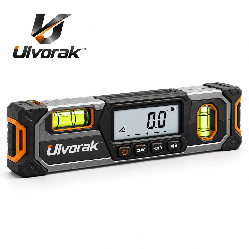 Ulvorak™ ProLevel Digital Level Tool – Electronic Angle Finder with LCD Display for Home Improvement, Construction & DIY Projects