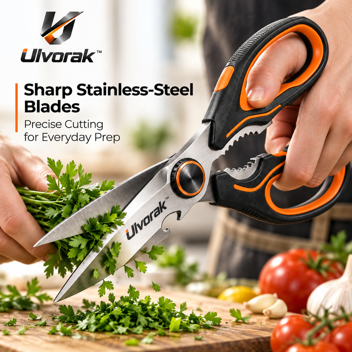 Ulvorak™ MultiCut Utility Scissors – Heavy-Duty Multi-Purpose Cutting Tool for Home, Kitchen, Workshop & Everyday Tasks